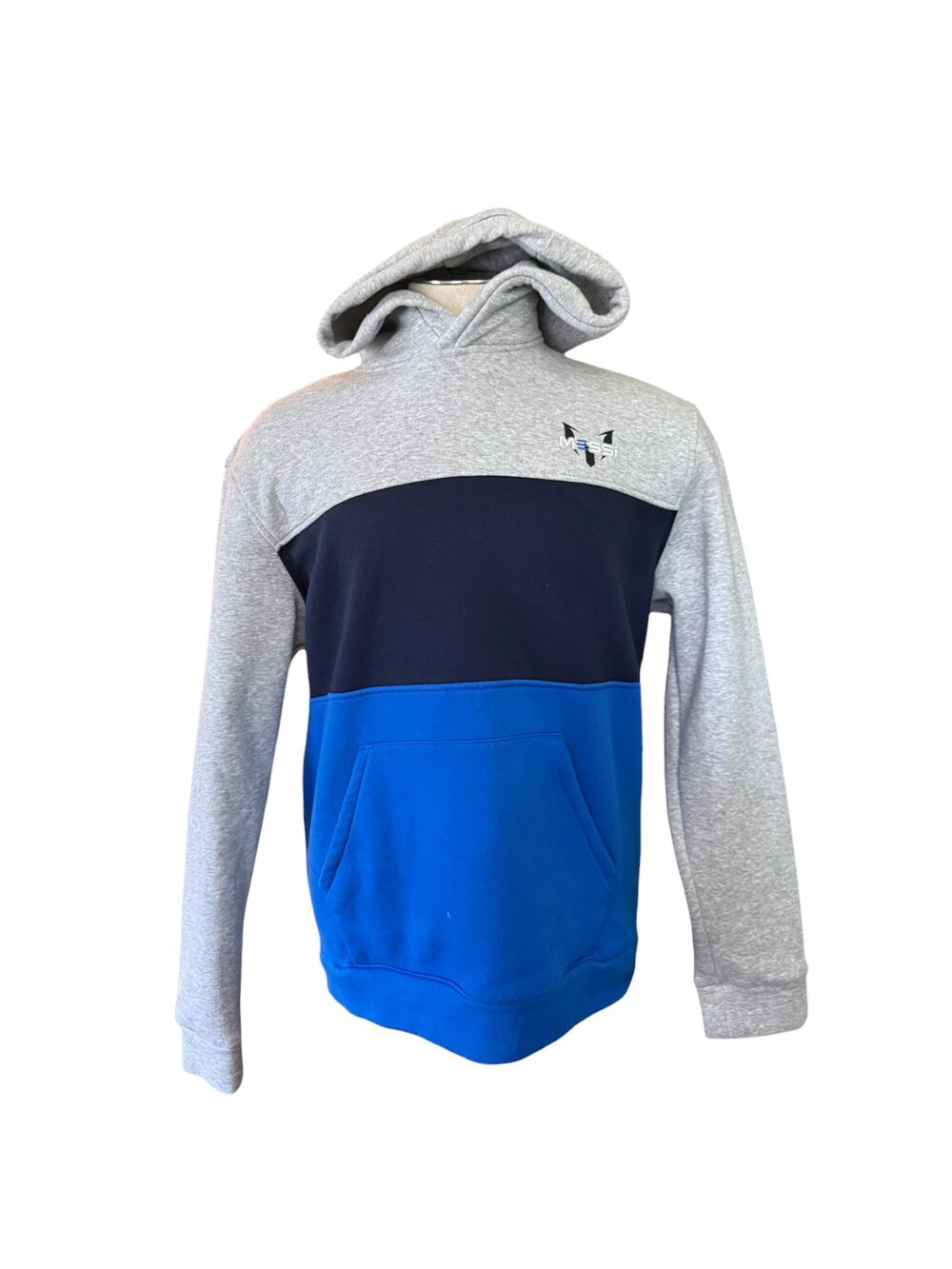 Lionel Messi Soccer Blue Gray Pullover Hoodie Sweatshirt Size Large